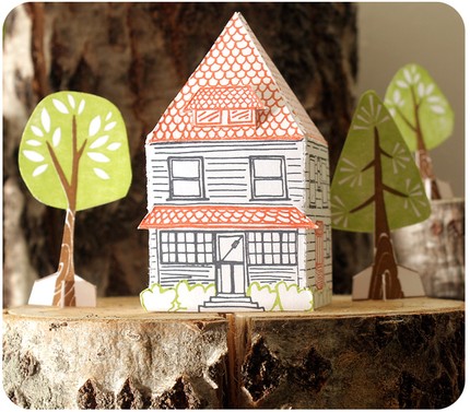 Village du Missouri en impression typographique Village du Missouri en impression typographique