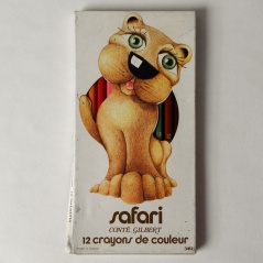 Safari, 12 crayons de couleur