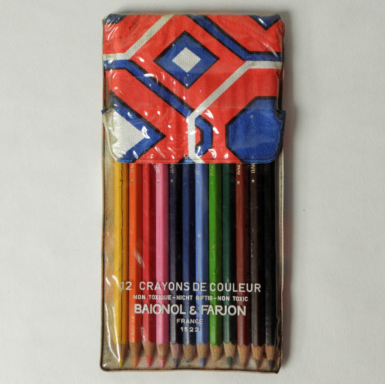 12 crayons de couleur, non toxique