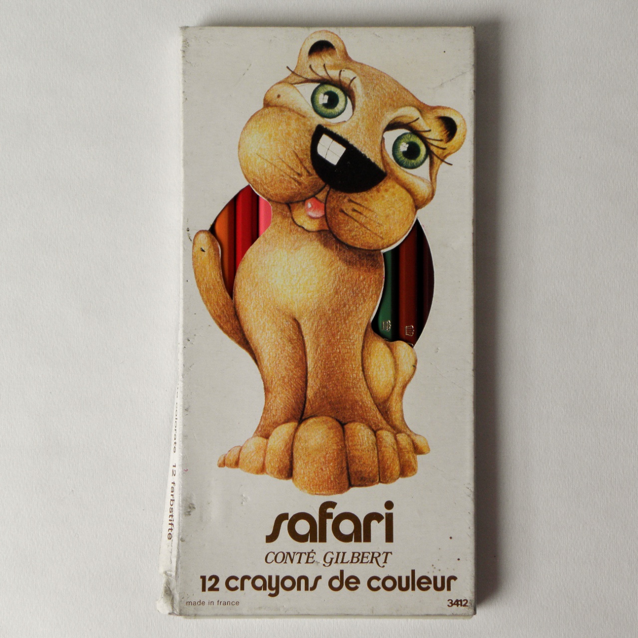 Safari, 12 crayons de couleur